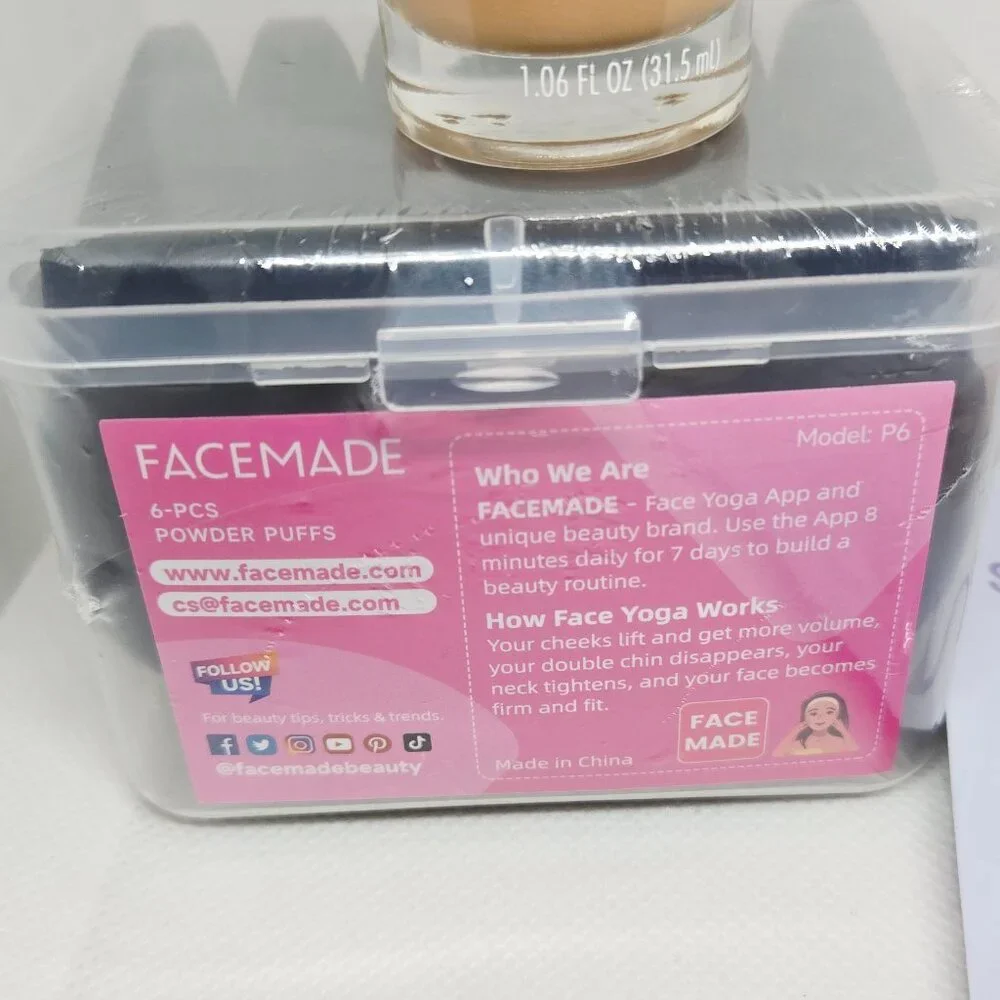 New Beauty Bundle Elf Halo Glow, Facemade 6 pc Powder Puffs & 3 Step Face Mask